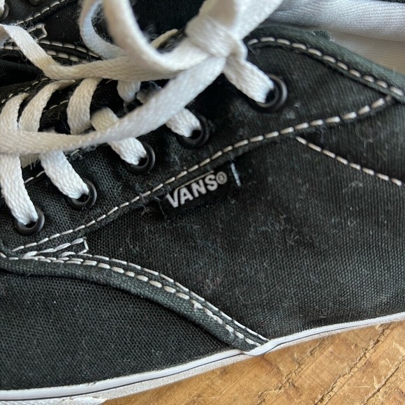 Vans Canvas Sneakers‎ Black Low Top Lace Up Casual Comfort Shoes Size 8.5 - Picture 9 of 10
